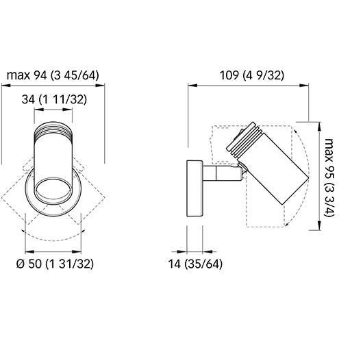 Quick Marine - JACOB NS Reading Light - 10-30V, Chrome Finish, 0.11A, 2.5W, IP40 — Quality Boat Parts