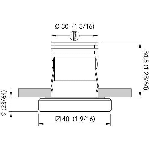 Quick Marine - SUGAR HP LED Downlight - 10-30V, IP65, 0.125A — Quality Boat Parts