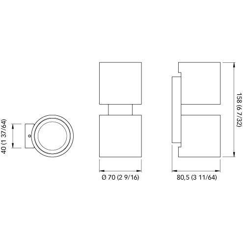 Quick Marine - TB TWINS Wall Light - 10-30V, IP40, 670lm, 0.33A, Dimmable — Quality Boat Parts