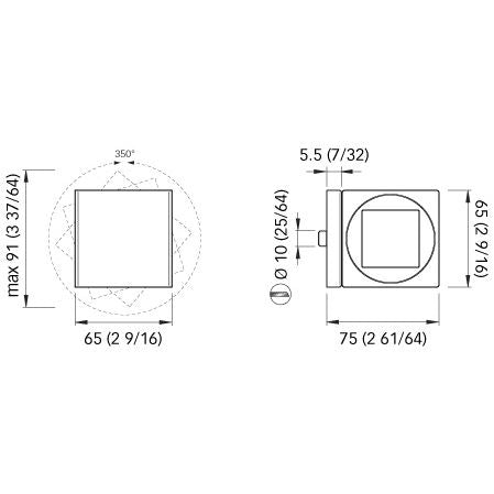 Quick Marine - QB COMPASS 2L Wall Light - 10-30V, 2+2W, 0.17A, IP40 — Quality Boat Parts