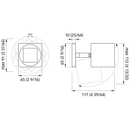 Quick Marine - QB SWIVEL Wall Light - 10-30V, 0.17A, IP40 — Quality Boat Parts