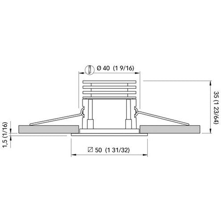 Quick Marine - ERICA 1 Downlight - 10-30V, 45°, IP65, 2W, 0.08A — Quality Boat Parts