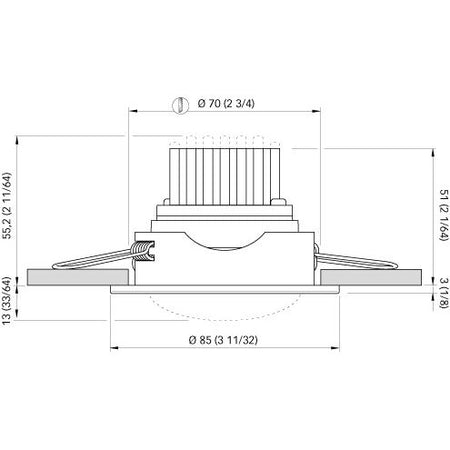 Quick Marine - NIKITA 9W LED Downlight - 10-30V, 35°, IP40, 0.38A, Dimmable — Quality Boat Parts