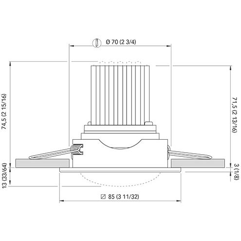 Quick Marine - REGINA 9W LED Downlight - 10-30V, 0.38A, IP40, 388lm, Dimmable — Quality Boat Parts