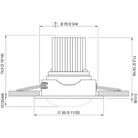 Quick Marine - REGINA 9W LED Downlight - 10-30V, 0.38A, IP40, 388lm, Dimmable — Quality Boat Parts