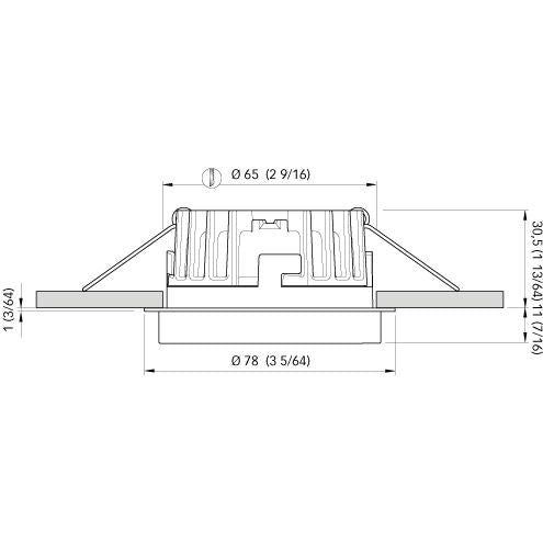 Quick Marine - JAZZ H10 LED Downlight - Warm White, 4W, 10-30V, 45°, Stainless Steel (FASP6812X200A00) — Quality Boat Parts