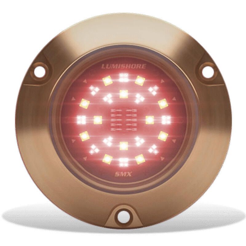 Lumishore EOS SMX154 Underwater Surface Mount Light, RGBW, 10.5-31V, 7000 lm White Output, 90 Deg Beam, Bronze Housing — Quality Boat Parts