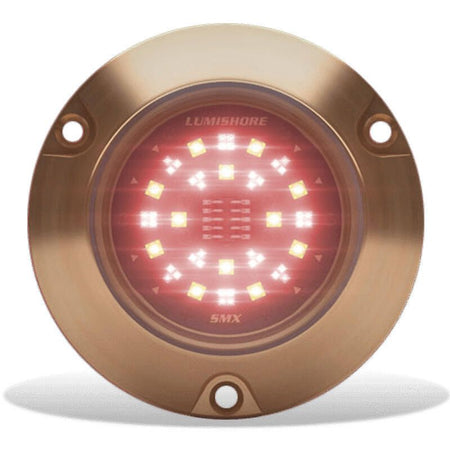 Lumishore EOS SMX154 Underwater Surface Mount Light, RGBW, 10.5-31V, 7000 lm White Output, 90 Deg Beam, Bronze Housing — Quality Boat Parts