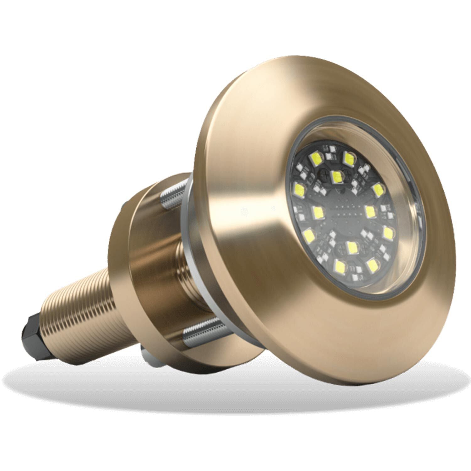 Lumishore SUPRA THX404 Thru-Hull Underwater LED Light, Dual-Color Blue/White, 8150 lm, 10.5-31V, IP68, External Driver — Quality Boat Parts