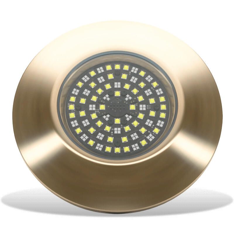 Lumishore SUPRA THX1604 Thru-Hull Underwater LED Light, 20-31V, Dual Color Blue/White Light, 20,000 Fixture Lumens, IP68, Marine Bronze Body — Quality Boat Parts