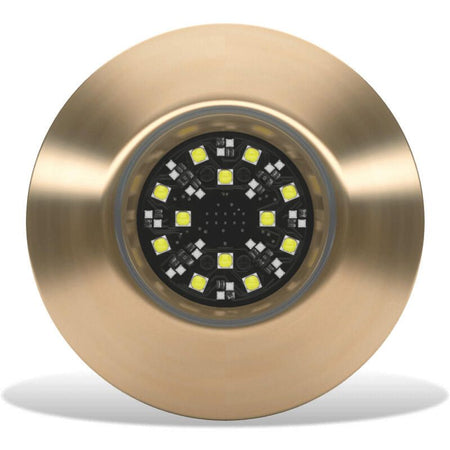 Lumishore SUPRA TIX404 Thru-Hull Underwater LED Light, Dual-Color Blue/White, 8,150 Fixture Lumens, 10.5-31V, IP68, 110 Degree Beam — Quality Boat Parts