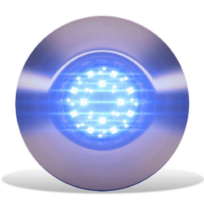 Lumishore SUPRA TIX404 Thru-Hull Underwater LED Light, Dual-Color Blue/White, 8,150 Fixture Lumens, 10.5-31V, IP68, 110 Degree Beam — Quality Boat Parts