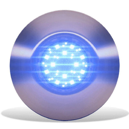 Lumishore SUPRA TIX404 Thru-Hull Underwater LED Light, Dual-Color Blue/White, 8,150 Fixture Lumens, 10.5-31V, IP68, 110 Degree Beam — Quality Boat Parts