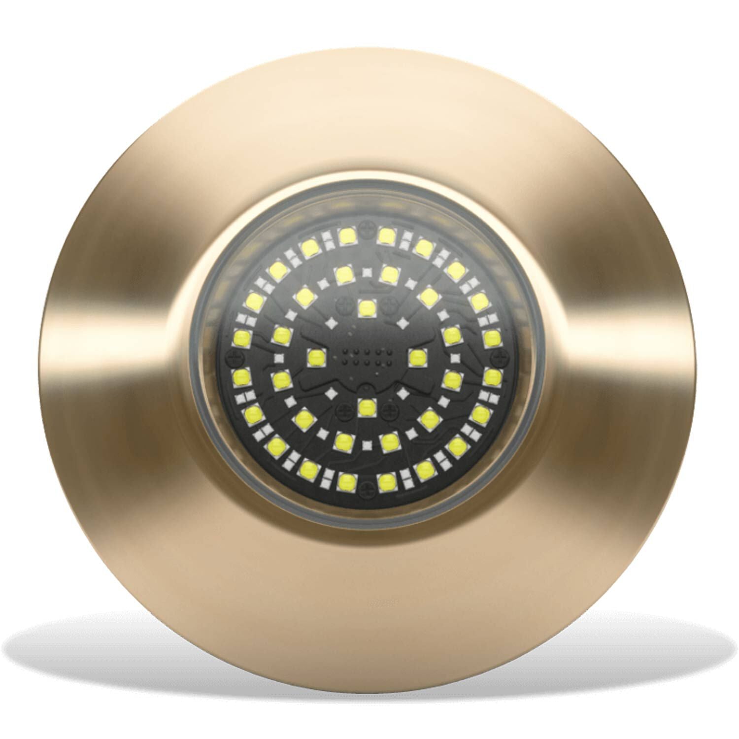 Lumishore SUPRA TIX804 Interchangeable Thru-Hull Underwater LED Light, Dual Color Blue and White, 10.5-31V DC, IP68, 13,500 White Fixture Lumens, 110 Degree Beam, Marine Bronze Body — Quality Boat Parts