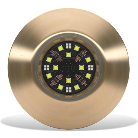 Lumishore EOS TIX404 Thru-Hull RGBW Underwater LED Light, 10.5-31V DC, 7,500 Fixture Lumens, 110 Deg Beam — Quality Boat Parts