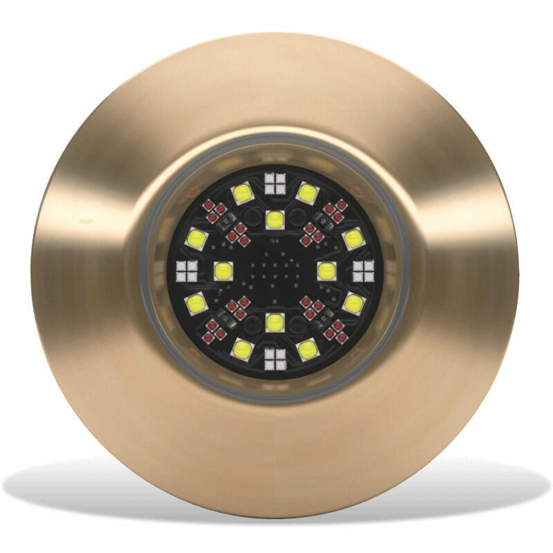 Lumishore EOS TIX404 Thru-Hull RGBW Underwater LED Light, 10.5-31V DC, 7,500 Fixture Lumens, 110 Deg Beam — Quality Boat Parts