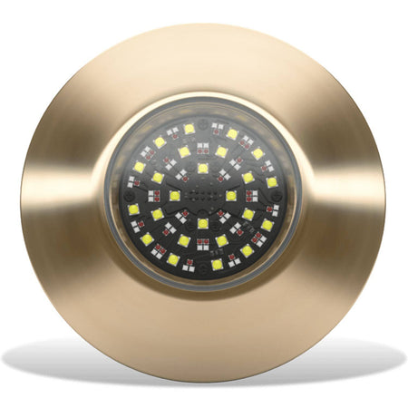 Lumishore EOS TIX804 Interchangeable Thru-Hull LED Light, RGBW, 10.5-31V DC, 12,000 lm White Output, 110° Beam, Marine Bronze Body — Quality Boat Parts