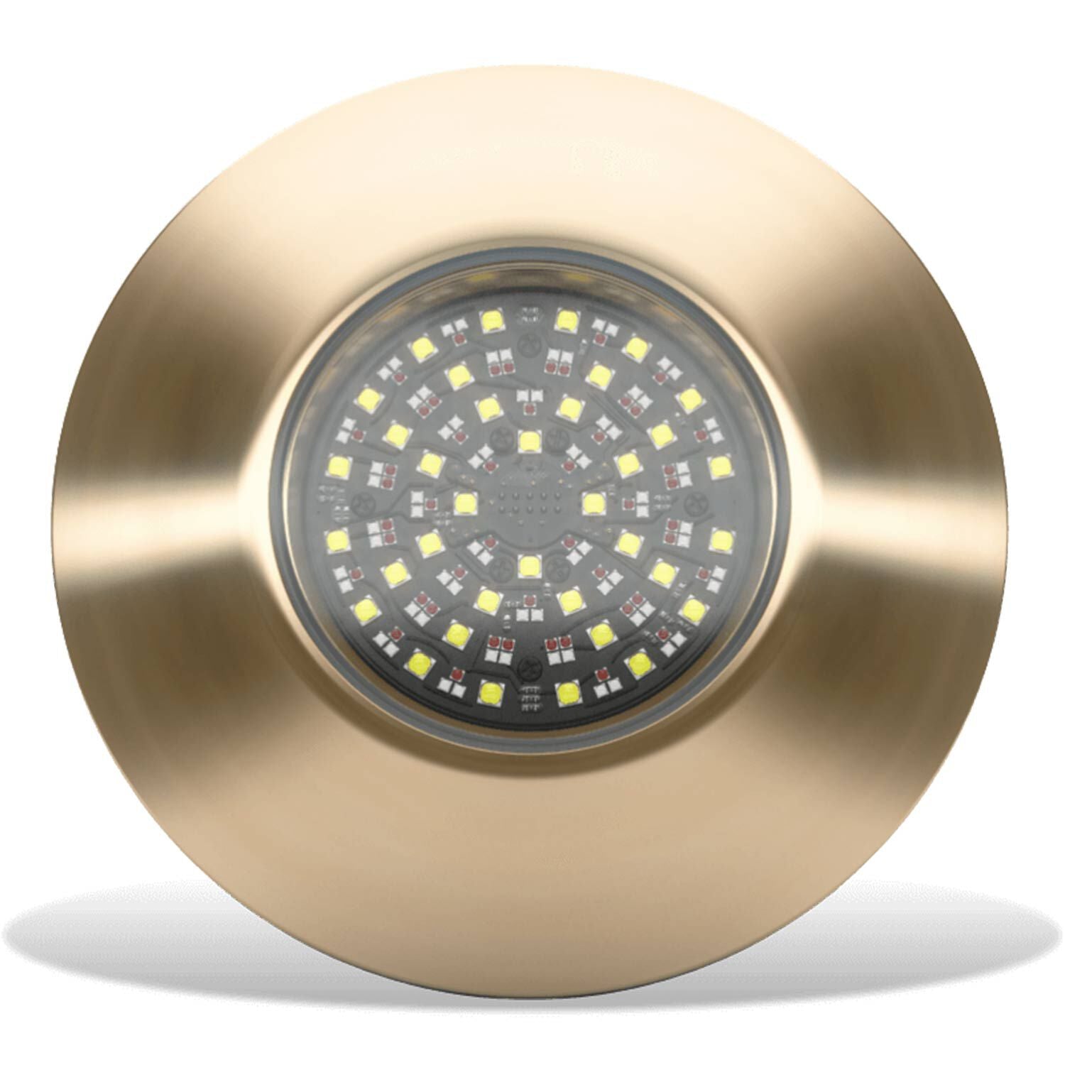 Lumishore EOS TIX1604 Thru-Hull Underwater LED Light, Interchangeable, RGBW, 20-31V DC, IP68, 17,500 Lumens, 110 Degree Beam, Marine Bronze Body — Quality Boat Parts