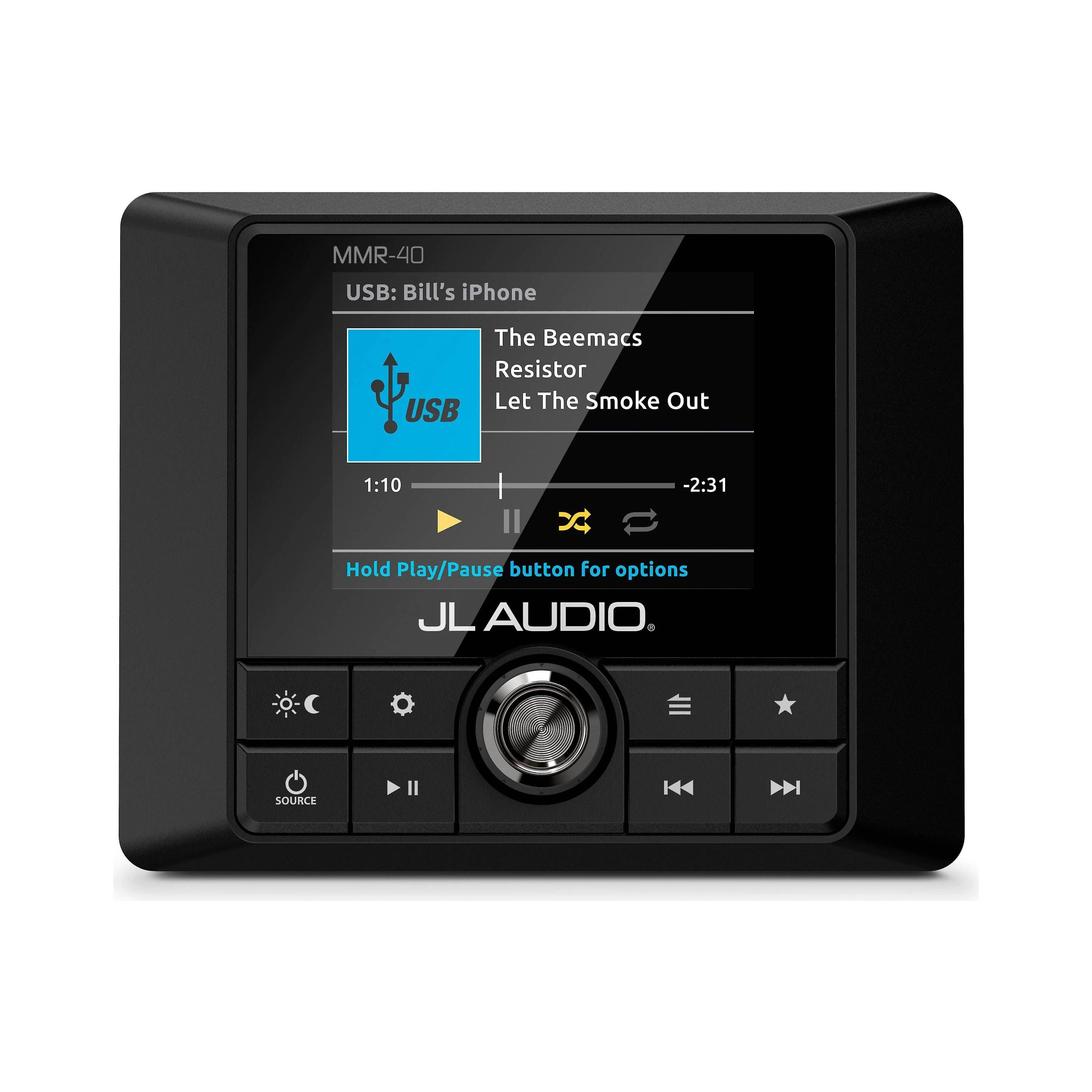 JL Audio MMR-40 Wired NMEA 2000 Network Controller, For JL Audio MediaMaster, 2.8in Full-Color LCD, IP66 — Quality Boat Parts