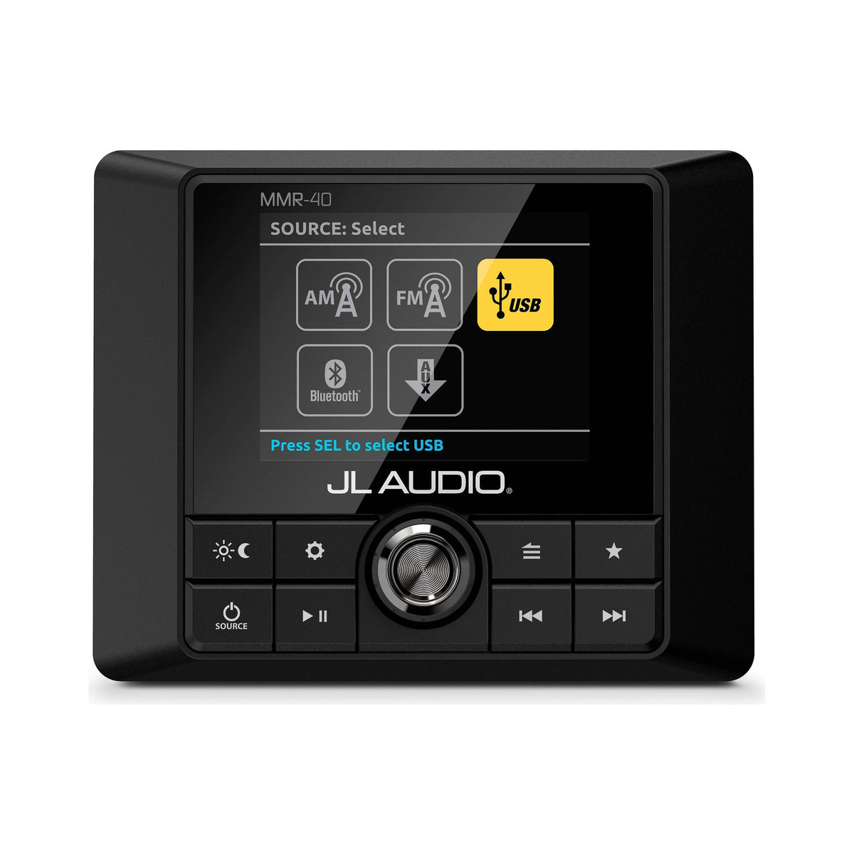 JL Audio MMR-40 Wired NMEA 2000 Network Controller, For JL Audio MediaMaster, 2.8in Full-Color LCD, IP66 — Quality Boat Parts