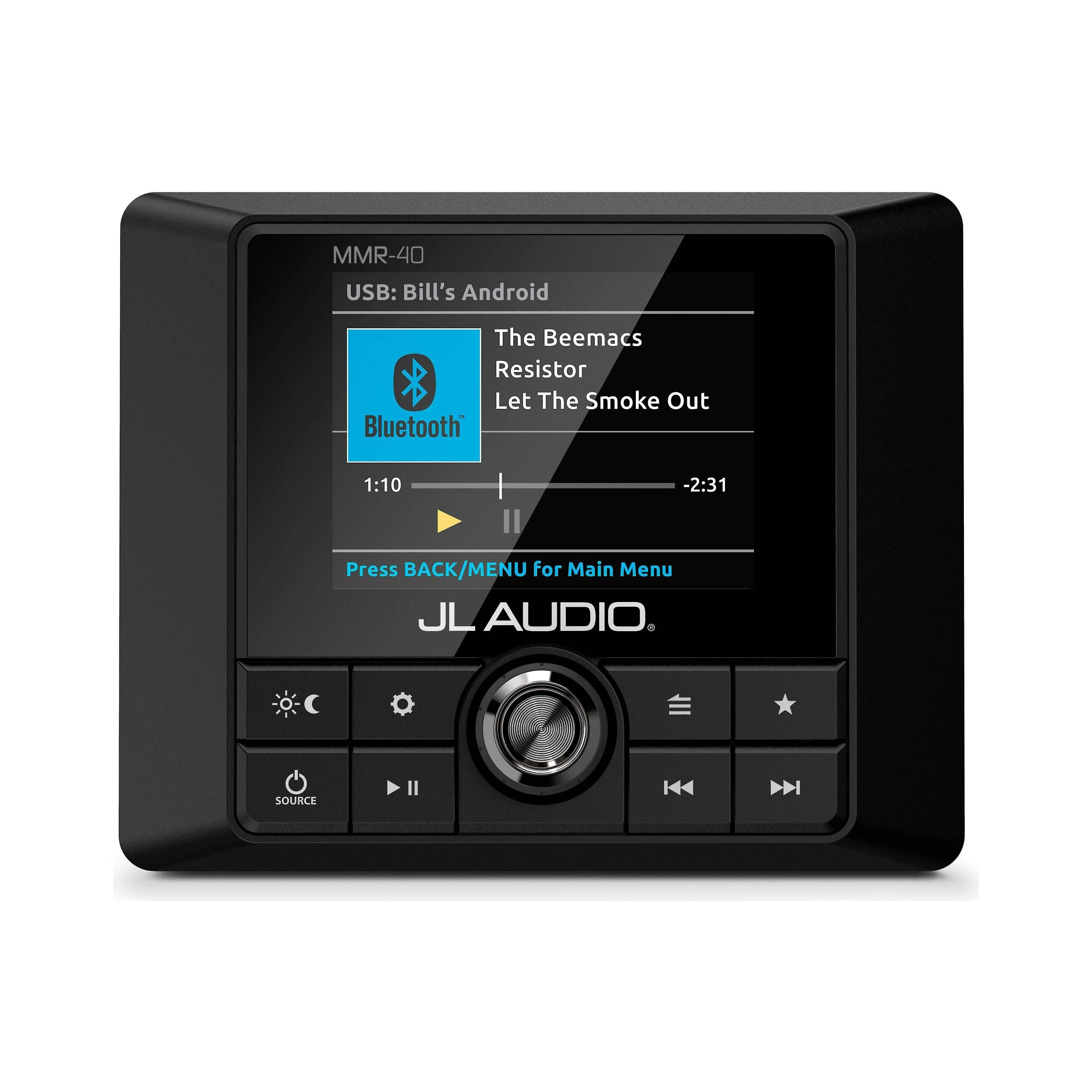 JL Audio MMR-40 Wired NMEA 2000 Network Controller, For JL Audio MediaMaster, 2.8in Full-Color LCD, IP66 — Quality Boat Parts
