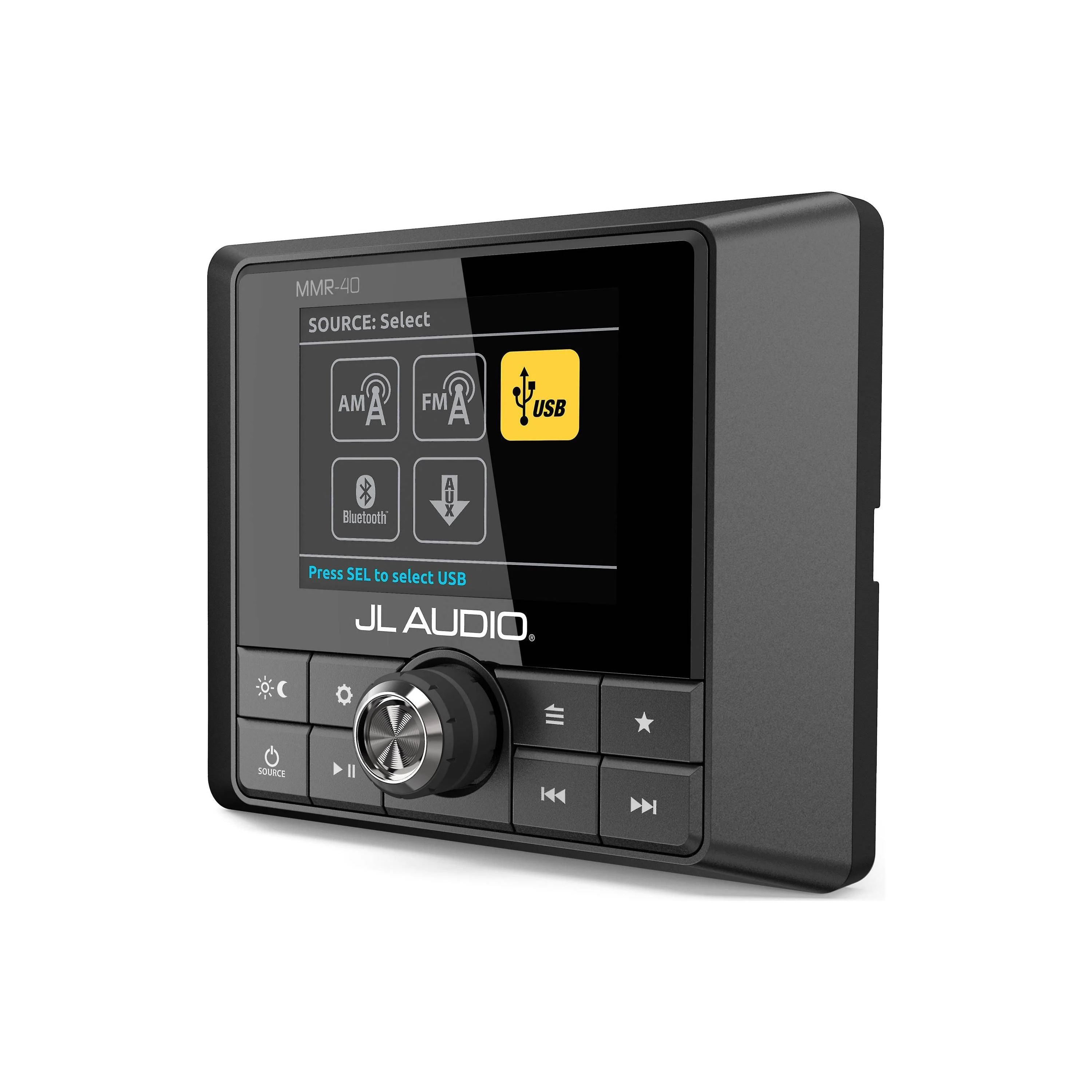 JL Audio MMR-40 Wired NMEA 2000 Network Controller, For JL Audio MediaMaster, 2.8in Full-Color LCD, IP66 — Quality Boat Parts