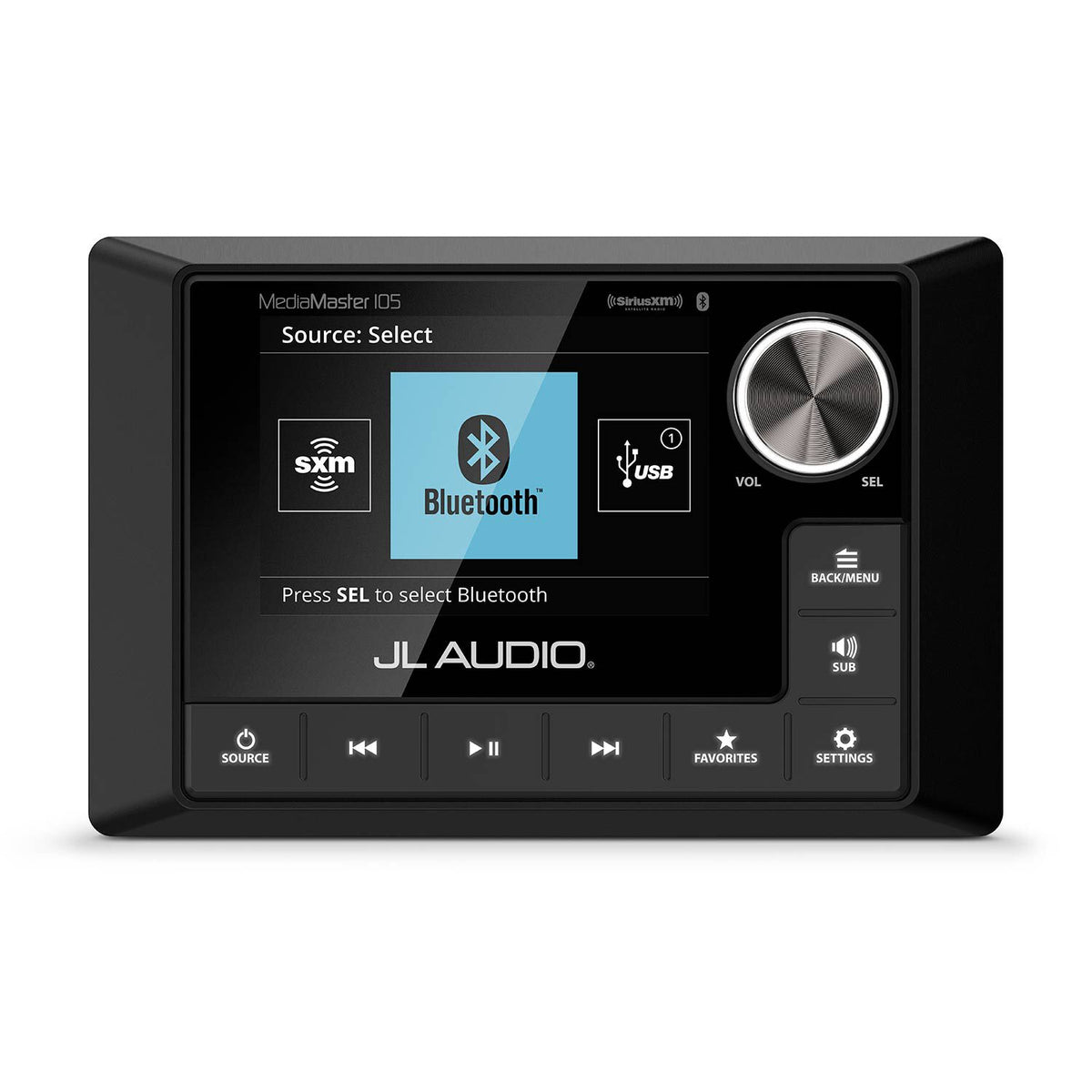 JL Audio MediaMaster 105 MM105 Marine Stereo, NMEA 2000, IP67, 4-Zone, 3.5in Full-Color LCD — Quality Boat Parts
