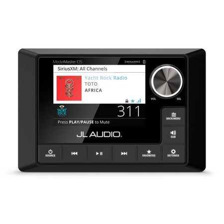 JL Audio MediaMaster 105 MM105 Marine Stereo, NMEA 2000, IP67, 4-Zone, 3.5in Full-Color LCD — Quality Boat Parts