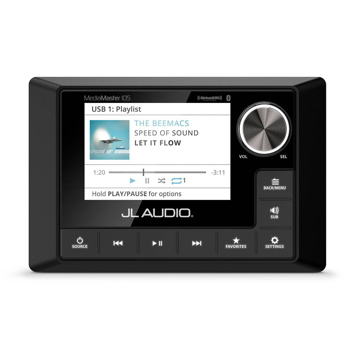 JL Audio MediaMaster 105 MM105 Marine Stereo, NMEA 2000, IP67, 4-Zone, 3.5in Full-Color LCD — Quality Boat Parts