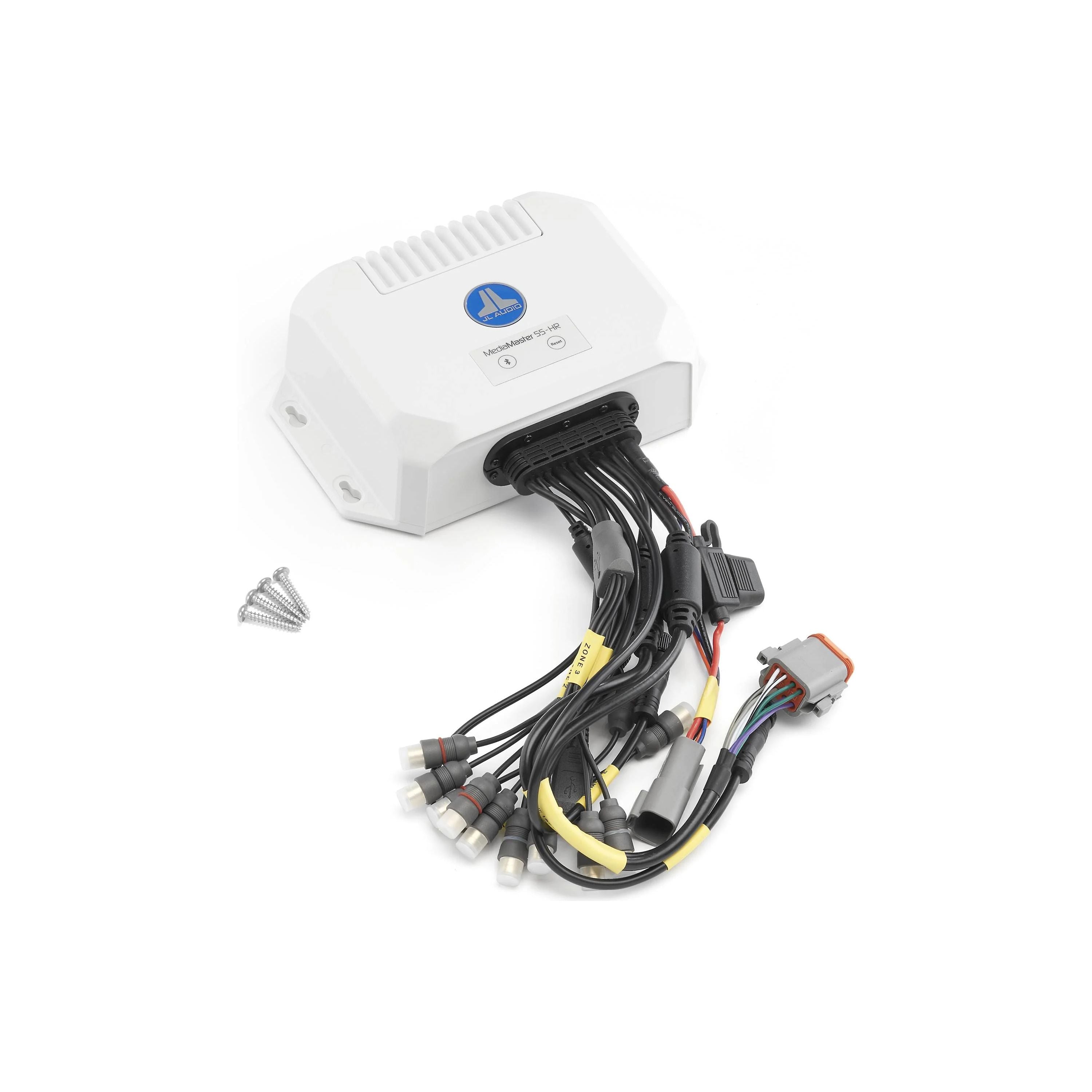 JL Audio MediaMaster MM55-HR Hidden Marine Source Unit, NMEA 2000 MFD Control, 10-16V DC, 25W x 4 @ 4 Ohm — Quality Boat Parts