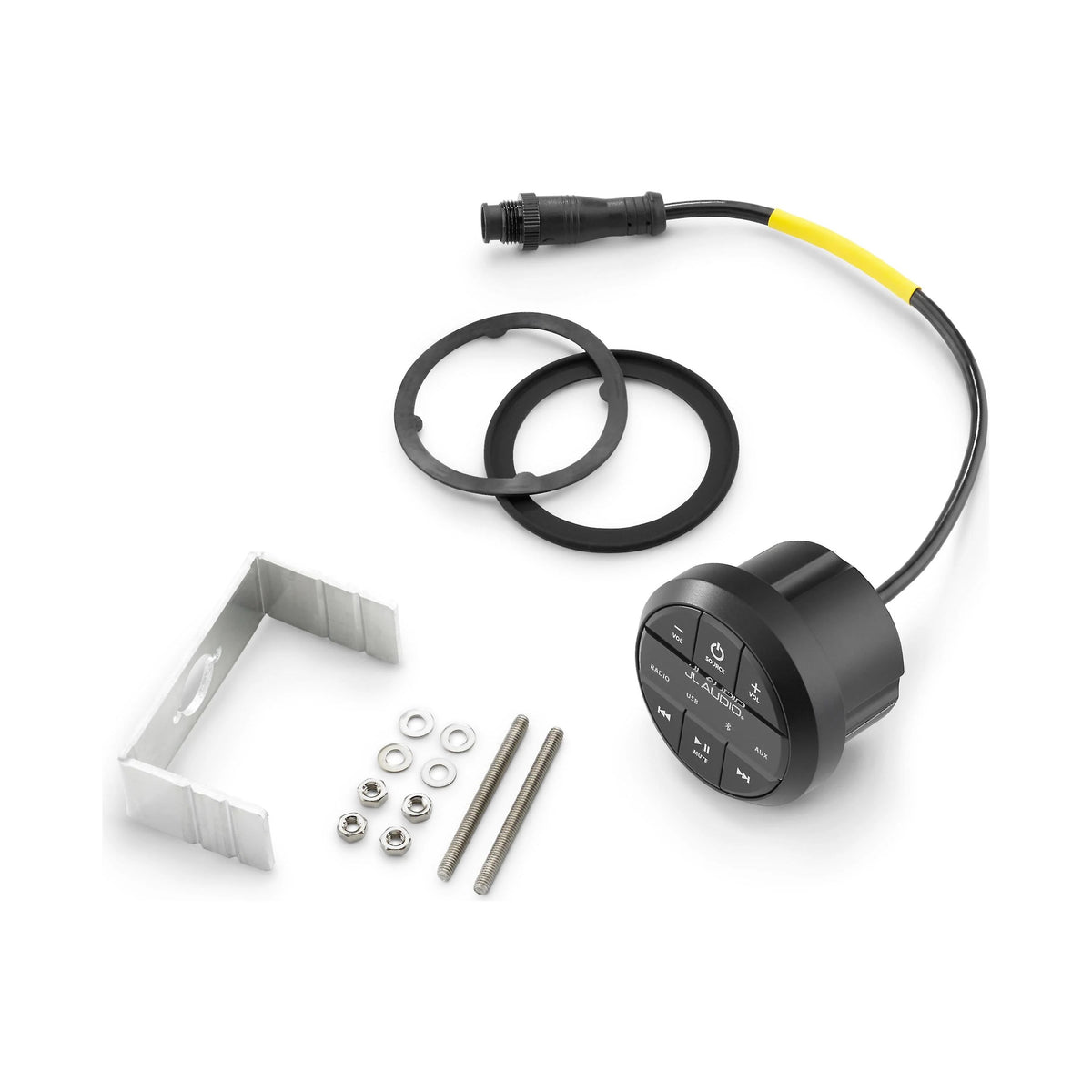 JL Audio MMR-20-BE Wired Remote Controller, For MediaMaster Source Units, Non-Display, IP67, 2 in Mount Hole, 75 ft Max Cable Run — Quality Boat Parts