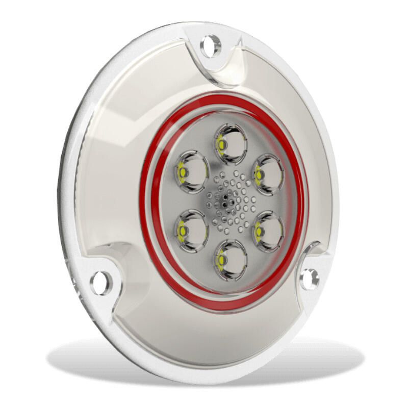 Lumishore ORA SMX11 Surface Mount Underwater LED Light, Blue Light, 10.5-14.5V DC, IP68, 60° Beam, 85mm Face Diameter — Quality Boat Parts