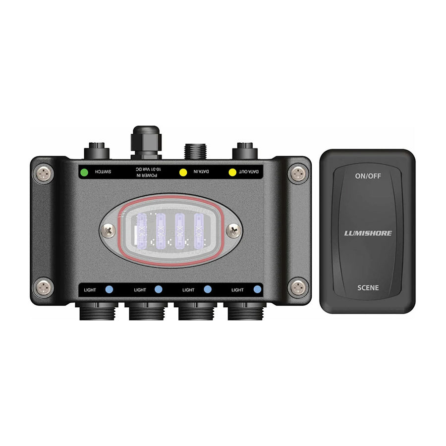 Lumishore SUPRA THX/TIX i-Connect Hub & Switch Kit, For THX/TIX SUPRA Underwater Lights, 4-Light, 10.5-31V DC, IP68 — Quality Boat Parts