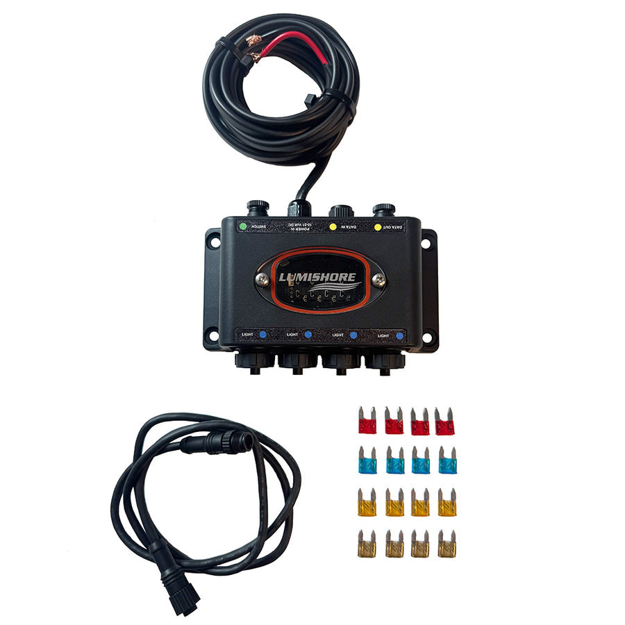 Lumishore i-Connect Hub Kit, For Lumishore SUPRA THX/TIX Lights, Up to 4 Lights, 10.5-31V DC, IP68 — Quality Boat Parts