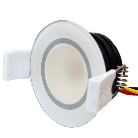 Lumishore LUX DL50 LED Downlight, CRGBW, 2700K-6500K Tunable White, IP68, 10.5-31V DC, White Bezel — Quality Boat Parts