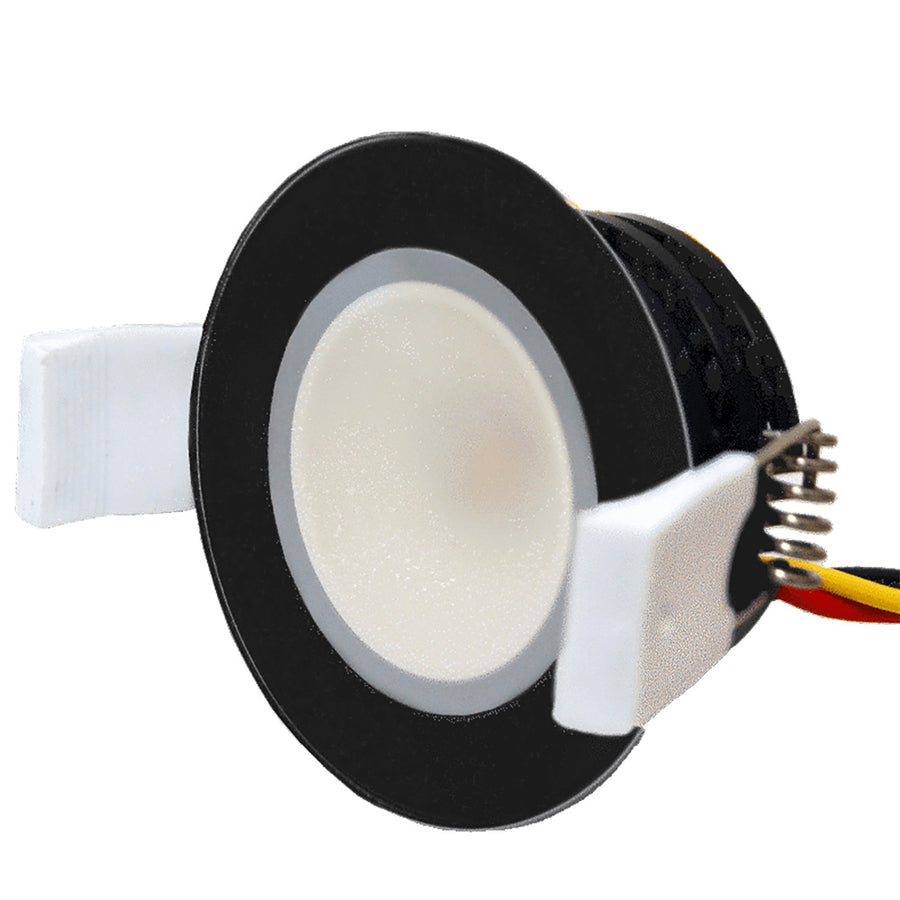 Lumishore LUX DL50 Downlight, 5W, 10.5-31V DC, IP68, CRGBW, Tunable White 2700K-6500K, Black Bezel — Quality Boat Parts