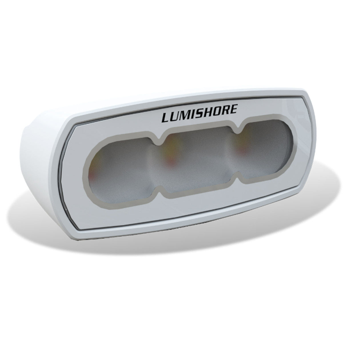 Lumishore LUX 4 in LED Flood Light, CRGBW Color Change, 2700K-6500K Tunable White, White Finish, 10.5-31V DC, IP68, 1,050 Fixture Lumens, 70-90° Oval Beam — Quality Boat Parts