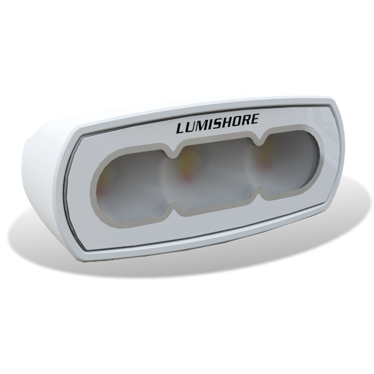 Lumishore LUX 4 in LED Flood Light, CRGBW Color Change, 2700K-6500K Tunable White, White Finish, 10.5-31V DC, IP68, 1,050 Fixture Lumens, 70-90° Oval Beam — Quality Boat Parts