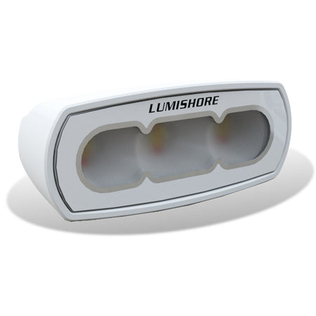 Lumishore LUX 4 in LED Flood Light, CRGBW Color Change, 2700K-6500K Tunable White, White Finish, 10.5-31V DC, IP68, 1,050 Fixture Lumens, 70-90° Oval Beam — Quality Boat Parts