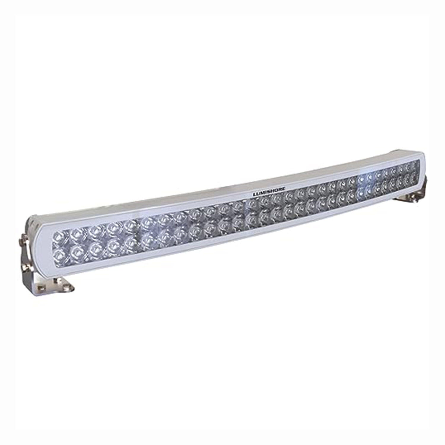 Lumishore 20in Curved LED Light Bar, 12/24V, IP68, 15,000 Fixture Lumens, 5000K White Light — Quality Boat Parts
