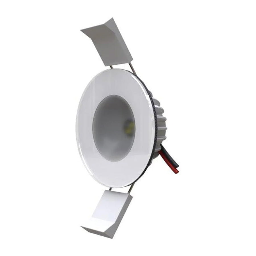 Lumishore Eclipse DL55 LED Downlight, 12V, IP67, 2in Cutout, White Light, White Finish — Quality Boat Parts