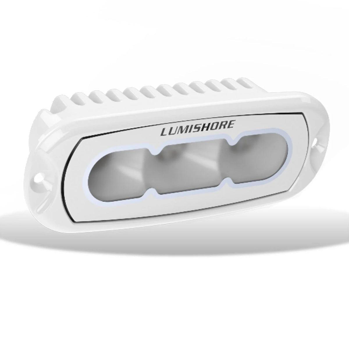 Lumishore ECLIPSE 4in Flush Fit LED Floodlight, White Finish, 1500 lm, IP68 — Quality Boat Parts