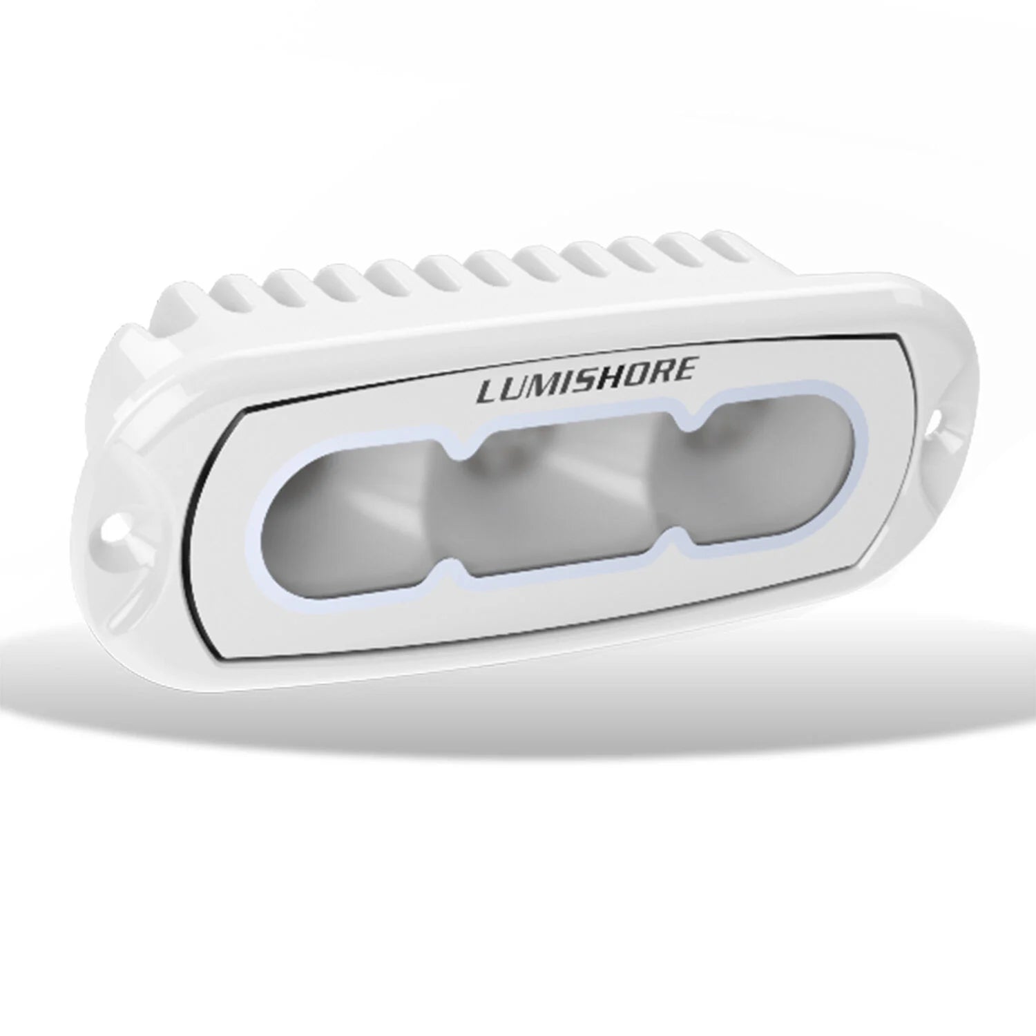 Lumishore ECLIPSE 4in Flush Fit LED Floodlight, White Finish, 1500 lm, IP68 — Quality Boat Parts