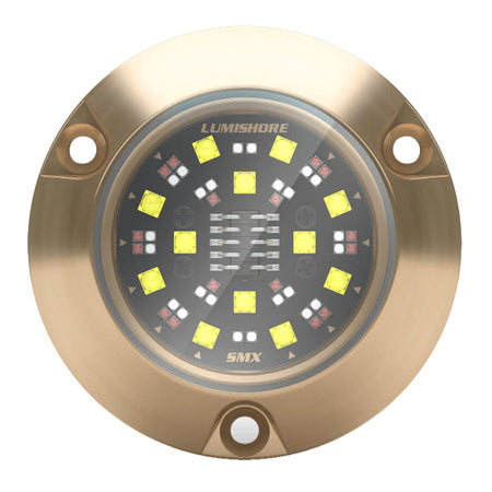 Lumishore SMX94 Surface Mount Underwater LED Light, RGBW Color Select, 6,000 Fixture Lumens, 10.5-31V DC, IP68 — Quality Boat Parts
