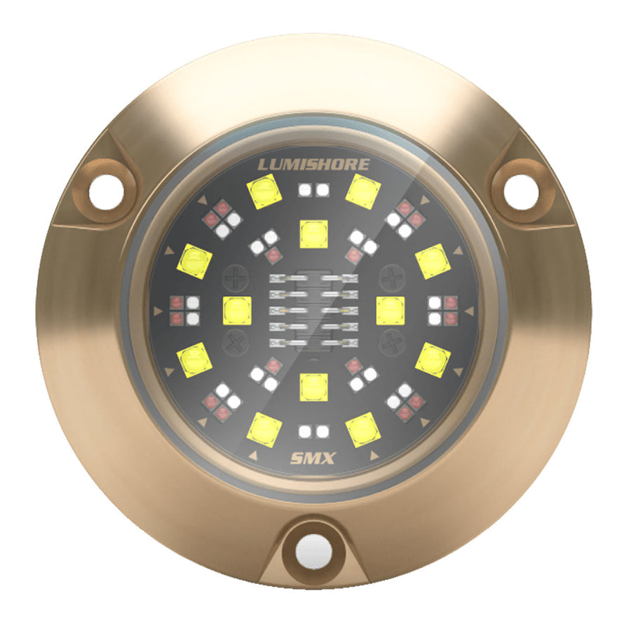 Lumishore SMX94 Surface Mount Underwater LED Light, RGBW Color Select, 6,000 Fixture Lumens, 10.5-31V DC, IP68 — Quality Boat Parts