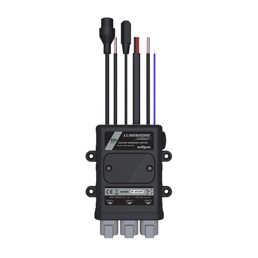 Lumishore ECLIPSE Command Center Lighting Control Module, MFD Ethernet Control, 12V Only, IP67, 3-Zone, 10A per Zone, Wi-Fi — Quality Boat Parts