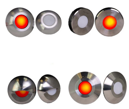 Plash - Gravity Red, Green and Blue LED Deck Light - 1.2W, 0.2A, IP67, 12-24V — Quality Boat Parts