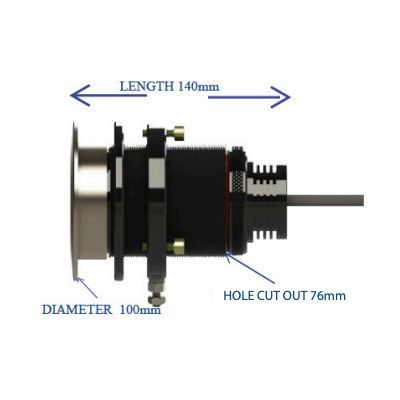 UWL - QTS 100 Low Voltage Underwater Light - Titanium, Flush Mount — Quality Boat Parts