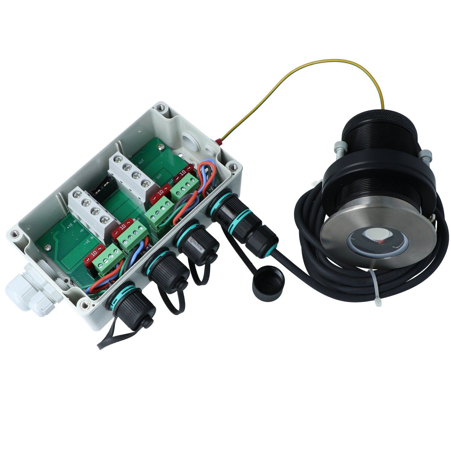 UWL - QTS 100 Low Voltage Underwater Light - Titanium, Flush Mount — Quality Boat Parts