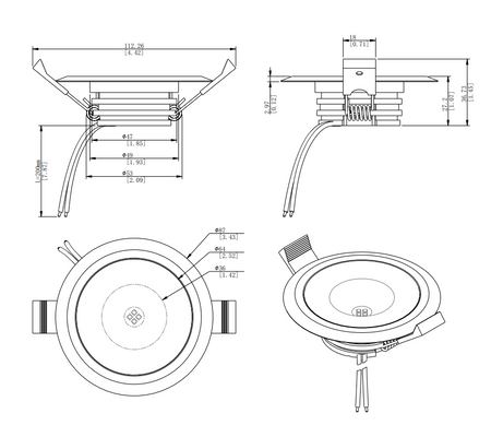 Apollo Lighting - ML-G2 LED Downlight - 10-30V DC, 5 Watts — Quality Boat Parts